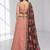 NAVY BLUE THREAD EMBROIDERED GEORGETTE FESTIVAL LEHENGA CHOLI SET