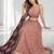 NAVY BLUE THREAD EMBROIDERED GEORGETTE FESTIVAL LEHENGA CHOLI SET