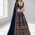 PINK BROWN THREAD EMBROIDERED GEORGETTE FESTIVAL LEHENGA CHOLI SET