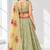 PISTA YELLOW THREAD EMBROIDERED GEORGETTE FESTIVAL LEHENGA CHOLI SET