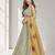 PISTA YELLOW THREAD EMBROIDERED GEORGETTE FESTIVAL LEHENGA CHOLI SET