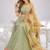 PISTA YELLOW THREAD EMBROIDERED GEORGETTE FESTIVAL LEHENGA CHOLI SET