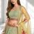 PISTA YELLOW THREAD EMBROIDERED GEORGETTE FESTIVAL LEHENGA CHOLI SET