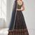 BLUE SEQUINS & EMBROIDERED CHINNON FESTIVAL LEHENGA CHOLI SET