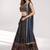 BLUE SEQUINS & EMBROIDERED CHINNON FESTIVAL LEHENGA CHOLI SET