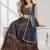 BLUE SEQUINS & EMBROIDERED CHINNON FESTIVAL LEHENGA CHOLI SET