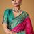 rani pink soft satin contrast border festival wear saree