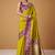 lime soft satin contrast border festival wear saree