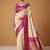 beige soft satin contrast border festival wear saree
