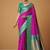 magenta soft satin contrast border festival wear saree