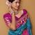 sky blue soft satin contrast border festival wear saree