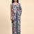 Floral printed satin ready to wear designer saree