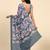 Floral printed satin ready to wear designer saree