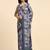 Floral printed satin ready to wear designer saree