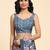 Floral printed satin ready to wear designer saree