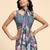 Floral printed satin ready to wear designer saree