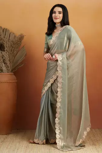 gotta pati satin designer saree