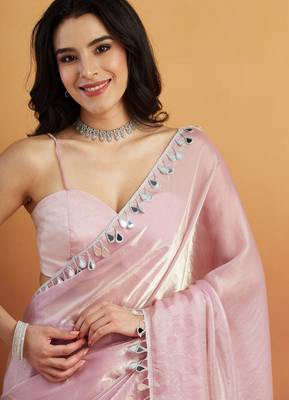 Gotta patti tissue designer saree 5