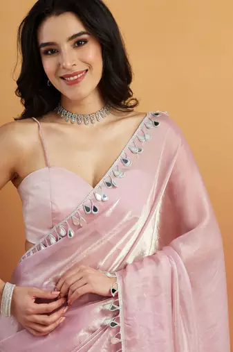 Gotta patti tissue designer saree