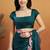 Mirror work border tissue ready to wear designer saree