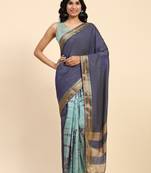 Striped woven design leheriya zari ready to wear designer saree