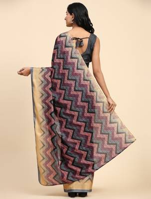 Chevron printed ready to wear designer saree 2