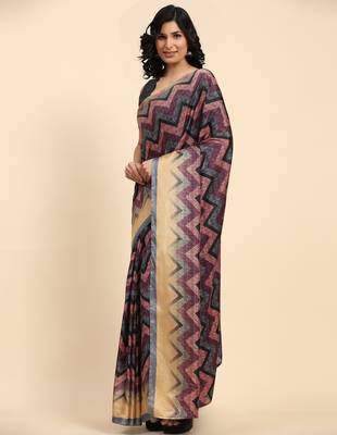 Chevron printed ready to wear designer saree 3