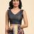Chevron printed ready to wear designer saree