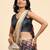 Chevron printed ready to wear designer saree