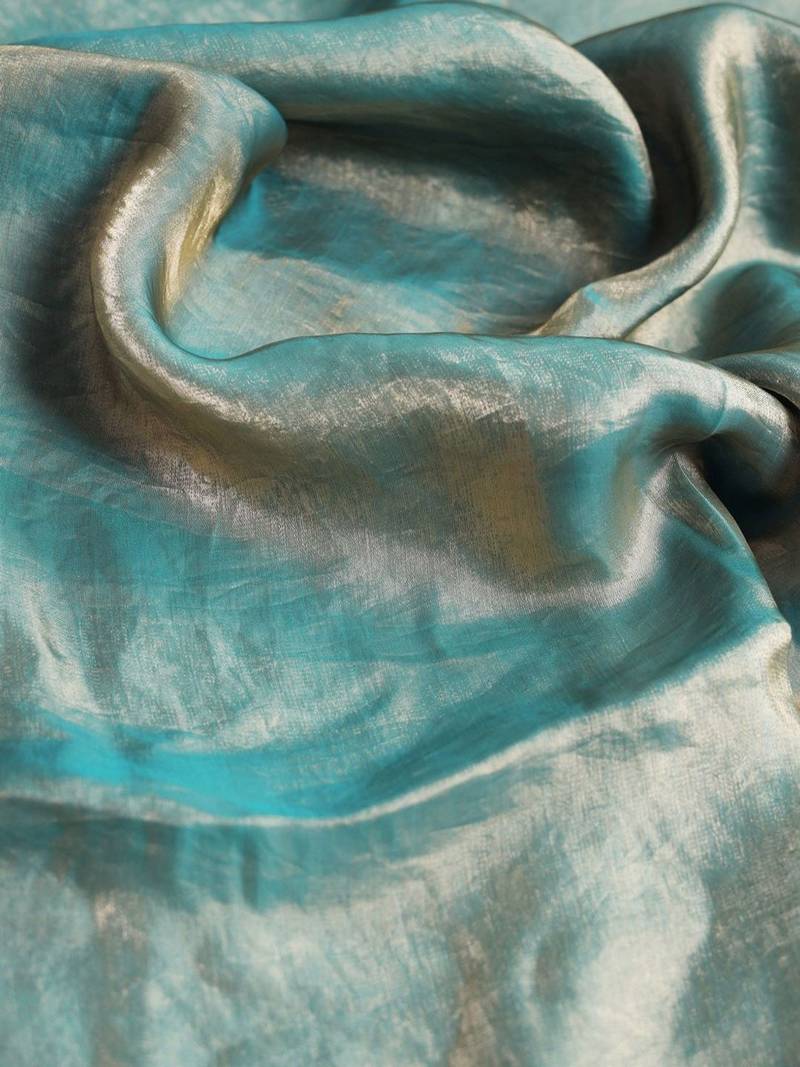 Shimmer Satin Saree With Blouse Piece