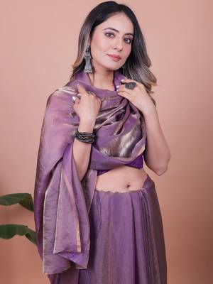 Satin Saree with Blouse Piece 5
