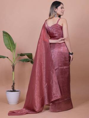 Crush Shimmer Tissue Saree 4