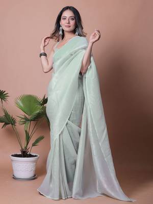 Tissue Saree with Blouse Piece 2