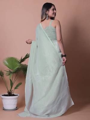 Tissue Saree with Blouse Piece 3