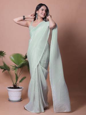 Tissue Saree with Blouse Piece 4