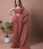 Shimmer Crunchy Tissue Party wear Saree