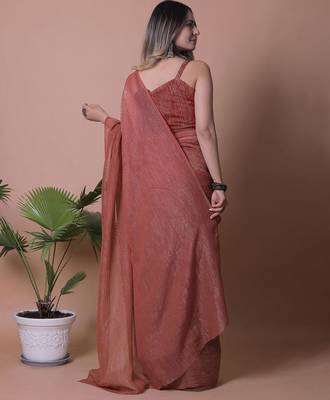 Shimmer Crunchy Tissue Party wear Saree 2