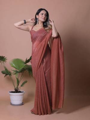 Shimmer Crunchy Tissue Party wear Saree 3