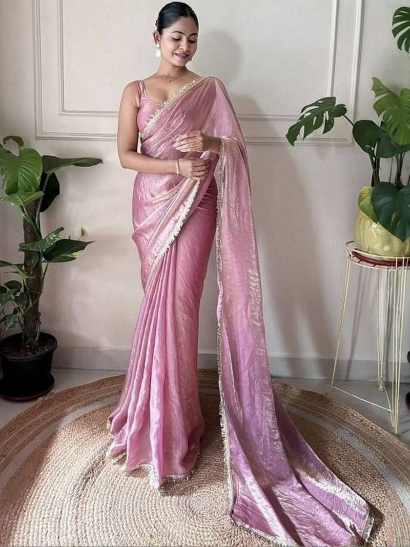 Sequinned Tissue Saree