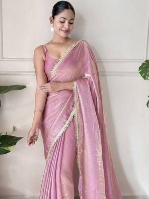 Sequinned Tissue Saree 2