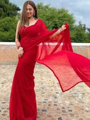 Poly Georgette Saree 4