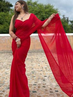 Poly Georgette Saree 5