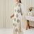 White embroidered pure cotton kurta trouser set
