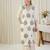 White embroidered pure cotton kurta trouser set