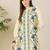 Off white embroidered pure cotton kurta trouser set