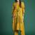 Mustard embroidered pure cotton kurta trouser set