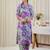 Blue printed pure cotton kurta trouser set