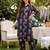Blue printed pure cotton kurta trouser set
