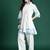 White embroidered pure cotton kurta trouser set