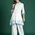 White embroidered pure cotton kurta trouser set